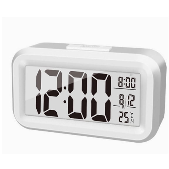 GJX 2026 New Alarm Clock Snooze Button Clock for Restful Mornings Smart Bedside Clock Featuring Gentle Night Light for Bedrooms Dorms Home Bedside Tables Offices