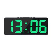 GJX 2026 New Alarm Clock,Versatile Dual Display Digital Clock with Voice Activation,Adjustable Wall Clock with Five Brightness Levels