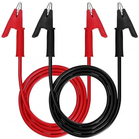 GJX 2026 New Alligator Clips Electrical Test Leads Set 15A Jumper Wires with Copper Clips for Electrical Testing,Circuit Repairs,Diy Projects,Home Use,Workshop Tools,Voltage Testing