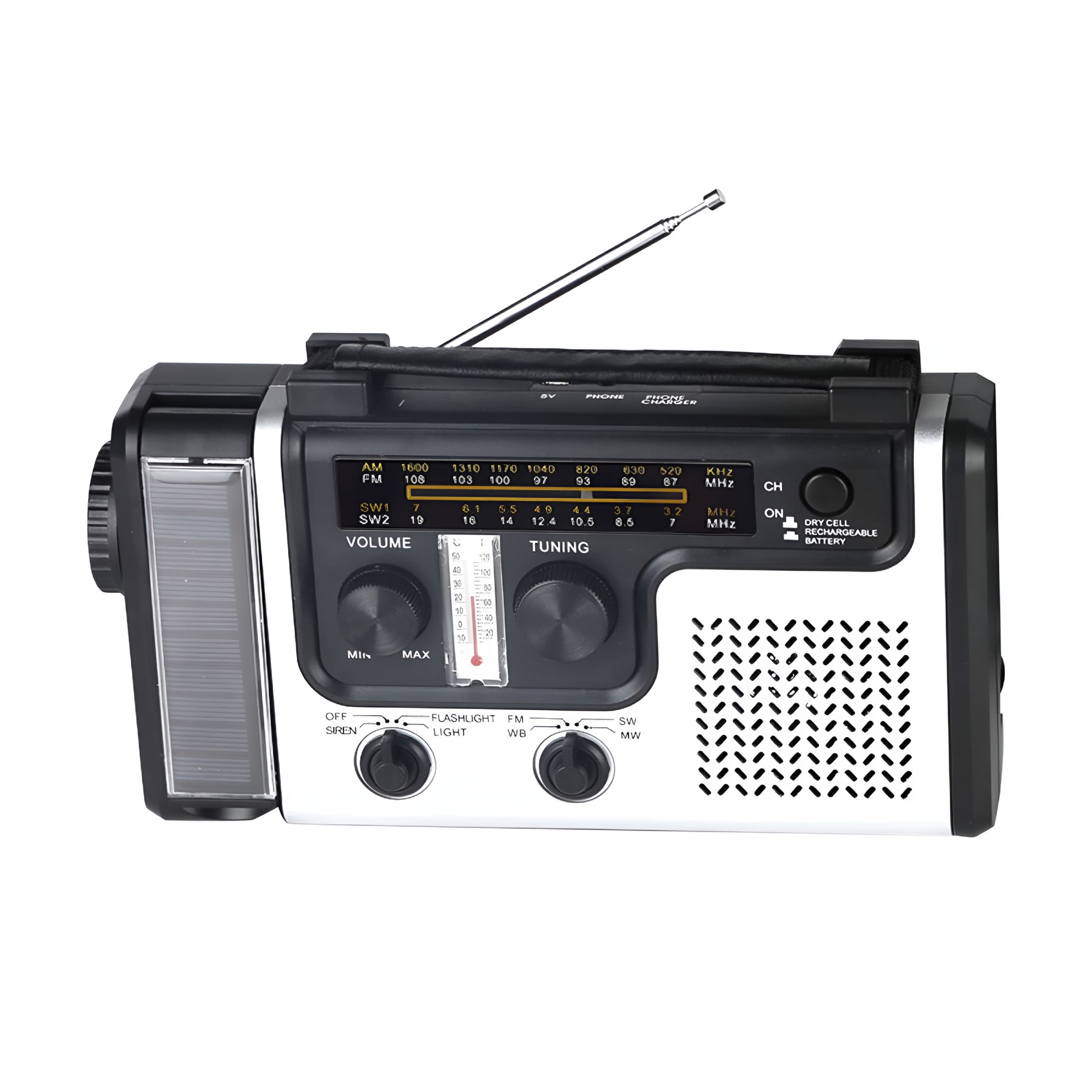 GJX 2026 New Am/Fm/Sw Radio,Solar Hand Crank Portable Survival Emergency Radio,Rechargeable Battery Power Bank Usb Cellphone Charger,Camping Flashlight Lantern,Sos Alarm