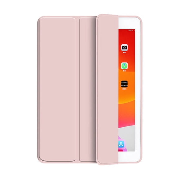 GJX 2026 New Apple Ipad Protective Case Three Fold Stand for Versatile Viewing and Typing Angles Ipad Protective Case for Office Study Travel Home Use Pink