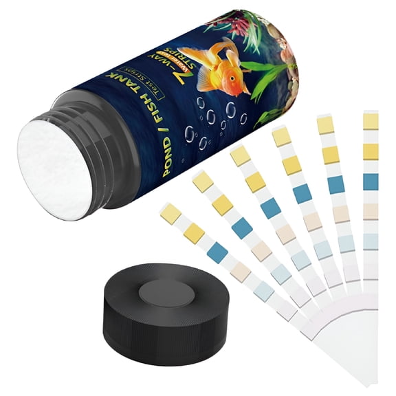 GJX 2026 New Aquarium Water Quality Test Strips for Fish Tank with Precise Pvc Strips 7 Parameters 50 Pcs