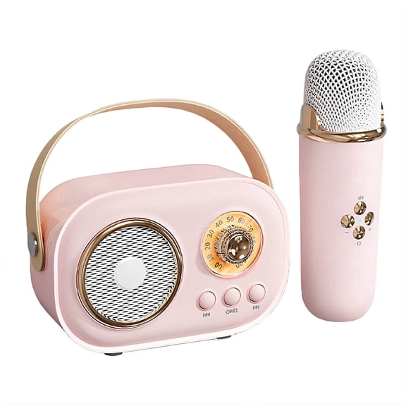 GJX 2026 New Audio Microphone Set,High-Definition Sound Quality Audio,Long Battery Life Ultra-Long Transmission Distance Podcast Microphone,Pink