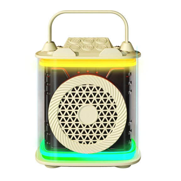 GJX 2026 New Audio Microphone Set,High-Definition Sound Quality Portable Speaker,Convenient Operation Intelligent Pairing Microphone for Singing,White1