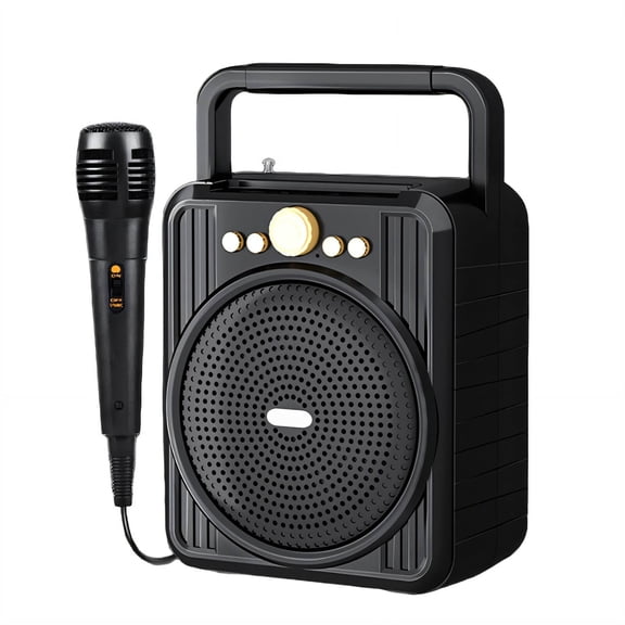GJX 2026 New Audio Microphone Set High-Definition Sound Quality Speaker Multi-Band Adjustment Intelligent Pairing Lavalier Microphone for Interviews Recording Podcasting Black2