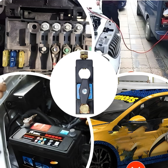 GJX 2026 New Battery Disconnect Switch,Heavy Duty Battery Shut Off Switch,Current Master Battery Power Cut Isolator Kill Switch,Quick Disconnect Battery Cut Off Universal Switch for Car,Rv and Boat