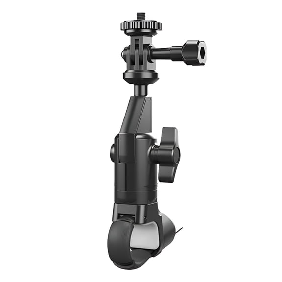 GJX 2026 New Bike Handlebar Action Camera Mount 360 Degrees Rotatable Motorbike Bike Handle Grip Sports Camera Bracket for Cycling, Motorcycling, Outdoor Sports, Video Recording, Adventure Filming.