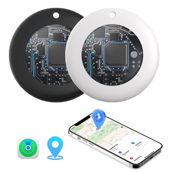 GJX 2026 New Bluetooth Air Tracker-2 Pack (Ios Only),Bluetooth Tracker for Find My,Replaceable Battery,Key Finder and Item Locator Smart Tag for Keys,Bag,Luggage,Wallet