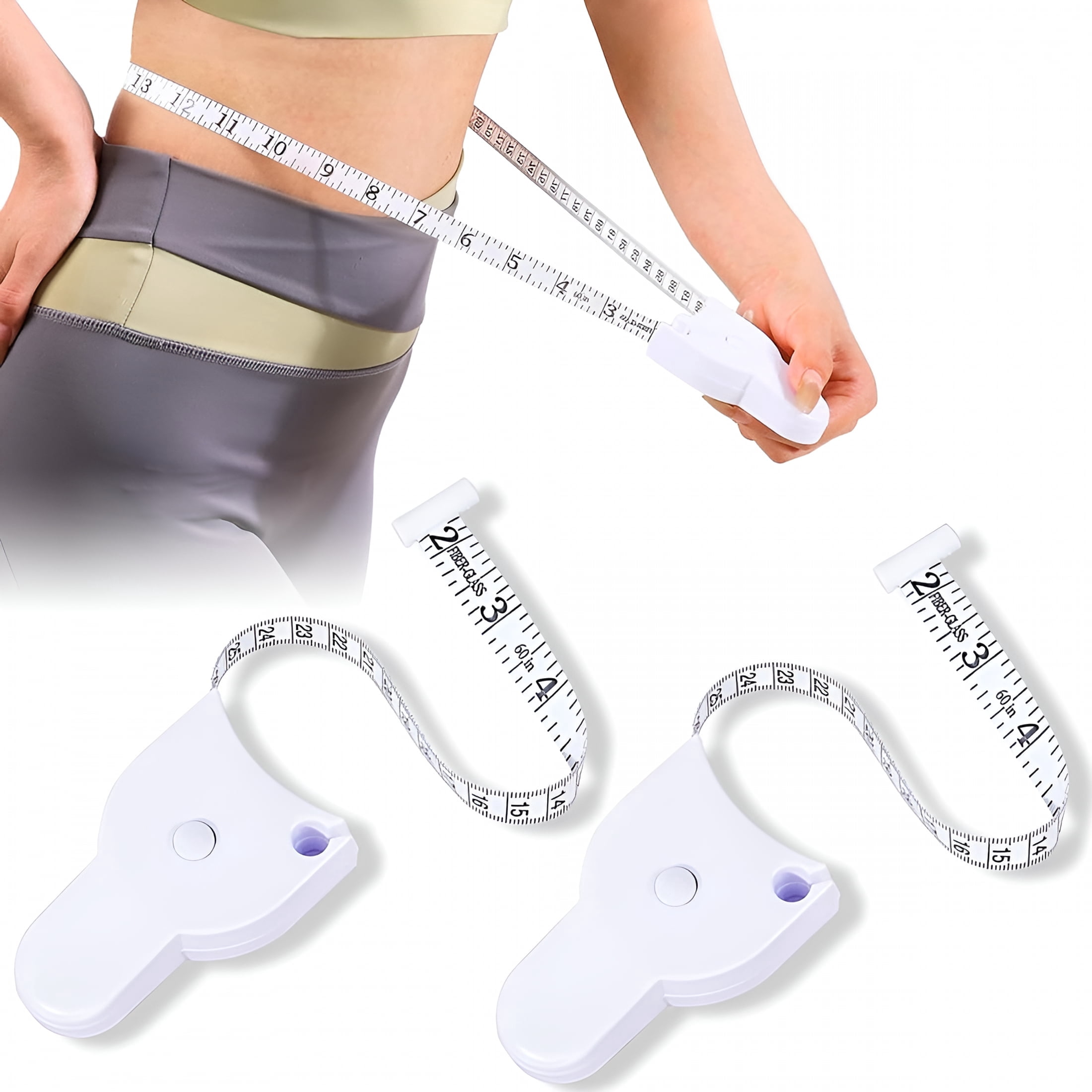 GJX 2026 New Body Measuring Tape,2 Pack Retractable Measuring Tape for ...