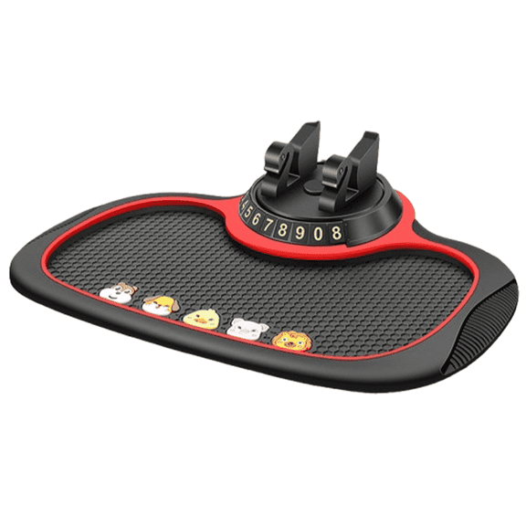 GJX 2026 New Car Phone Holder Three-In-One Cell Phone Car Mount Anti-Slip Number Display Phone Pad Mat for Car Use Hands-Free Driving Navigation Secure Phone Placement Easy Access.