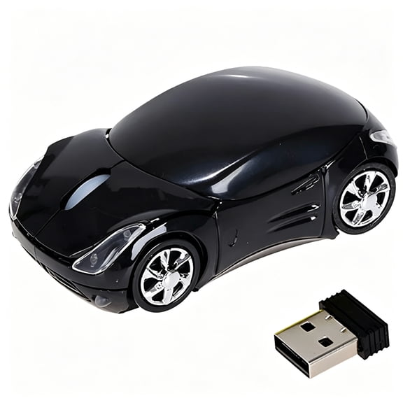 GJX 2026 New Car Shaped Wireless Computer Mouse Ergonomic Gaming Optical Mouse Usb 2.4G Mini Receiver Office Accessories for Pc Windows Laptop Notebook Mac for Office,Home,Gaming,Study,Travel