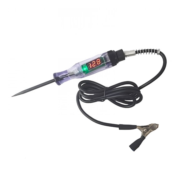 GJX 2026 New Car Tester Automotive Test Light Digital Led Circuit Tester 6V/12V/24V Auto Tester Light Tool with Voltmeter and Probe for Checking Vehicle Car Truck Motorcycle Boat