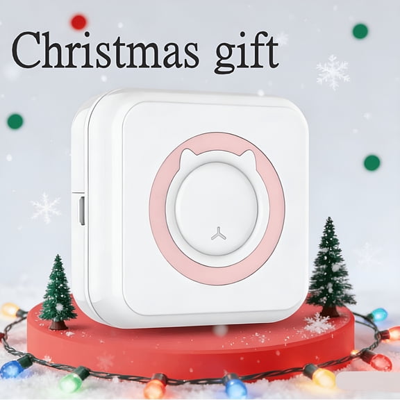 GJX 2026 New [Christmas Gift] Thermal Mini Printer,Portable Inkless Bluetooth Maker with 1 Rolls Paper,Portable Thermal Printer,For Study,Office,Travel,Journaling,Label Printing,Pink