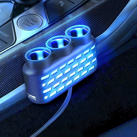 GJX 2026 New Cigarettes Lighter Adapter 120W Car Charger,Pd3.1,12V/24V Splitter,3 Cigarette Sockets Usb Ports,Fast Charging,Multiple Protection,Fits Cars Trucks Suvs