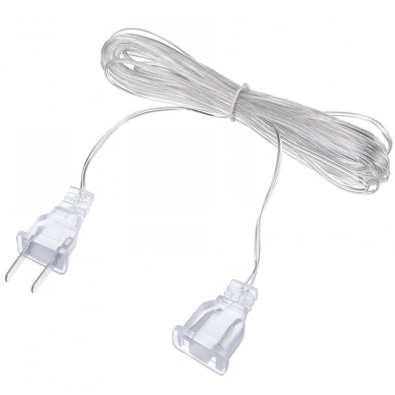 GJX 2026 New Clear Extension Cord for Lights Transparent Pvc Extension Wire Perfect for Parties for Christmas,Wedding,Birthday,Outdoor,Indoor,Decorations 10 Ft