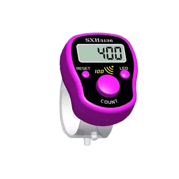 GJX 2026 New Clicker Counter Tally Counter Stitch Counter for Knitting,Crafting,Inventory,Light Purple