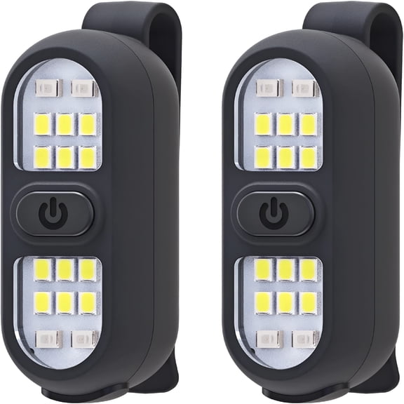 GJX 2026 New Clip on Flashlight,Running Light for Runners Rechargeable Safety Lights for Walking at Night Portable Edc Flashlight Gift for Runners Hands Free Led Work Light Warning Flashing