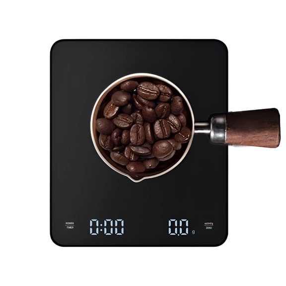 GJX 2026 New Coffee Scale with Timer,Rechargeable Espresso Scale,3Kg/0.1G Accurate Scale for Espresso and Pour-Over Coffee,Portable Digital Kitchen Scale with Automatic Timing,Black