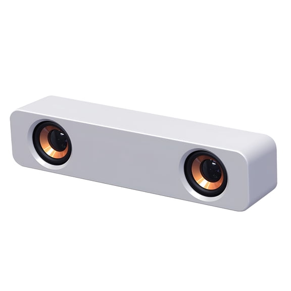 GJX 2026 New Compact and Portable Usb Wired Computer Speakers,White,2 Counts for Desktop Use,Laptop Audio,Home Office,Gaming,Music Listening,Video Calls