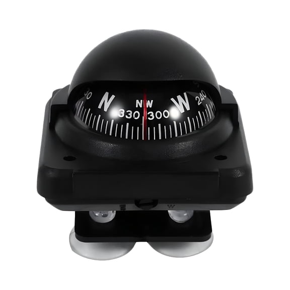 GJX 2026 New Compass for Car Dashboard Windscreen Self Adhesive Holder Accessory for Car,Truck,Vehicle Interior,Navigation(Black)