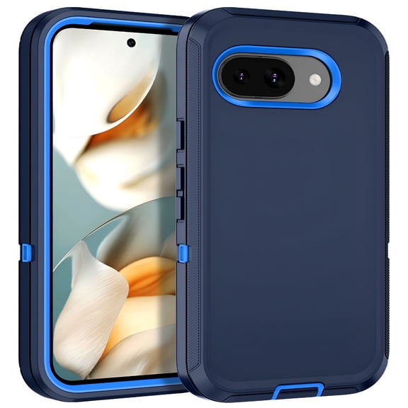 GJX 2026 New Compatible Case,3-Layer Military Grade Drop Protection Anti-Slip Bumper Rugged Shockproof Dustproof Protection Phone Case for Work,Travel,Hiking,Outdoor,Everyday,Navy Blue