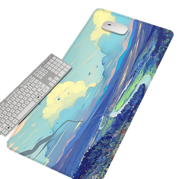 GJX 2026 New Computer Accessories Keyboard-Mouse Combo Computer Accessories Multi-Functional Design All-In-One Set Mouse Pad for Office Home Study Gaming Workstation Pattern4