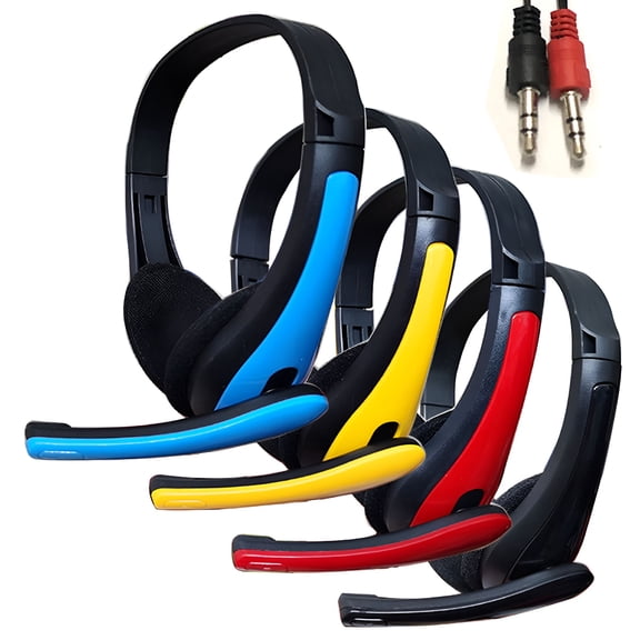 GJX 2026 New Computer Headset with Noise Reduction Mic,For Gaming,Work,Online Classes,Yellow