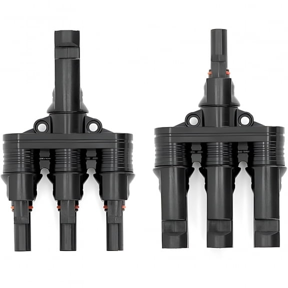GJX 2026 New Connector,Male/Female Solar Panel T Connector Parallel Pv Connection Clip Plug Solar Energy Adapter Splitter Coupler Combiner(M/3F,F/3M)