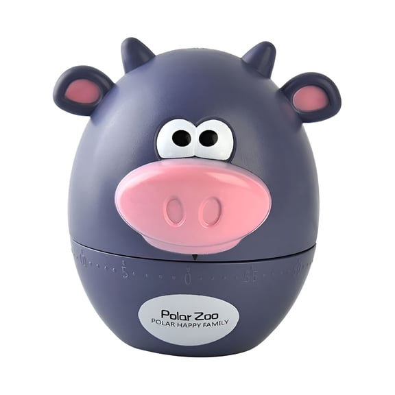 GJX 2026 New Cooking Timer and Simple Cow Shaped Cartoon Kitchen Mechanical Timer for Kitchen Restaurant for Cooking, Baking, Dining, Meal Prep, Food Timing