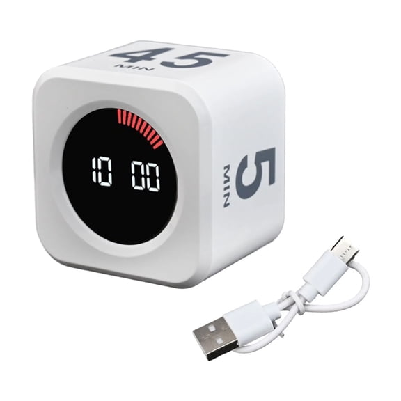 GJX 2026 New Customizable Led Visual Timer with Gravity Sensor for Schedule Management and Countdown for Office, Classroom, Study, Kitchen, Workout