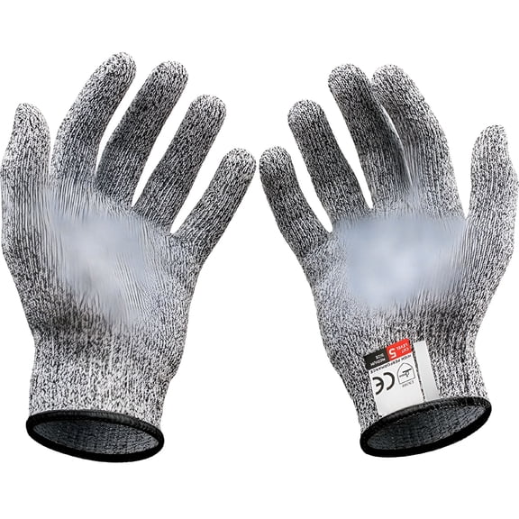 GJX 2026 New Cut Resistant Unisex Work Gloves,Large,Pair,Hppe Gray for Construction,Glass Handling,Metal Work,Cutting,Warehouse