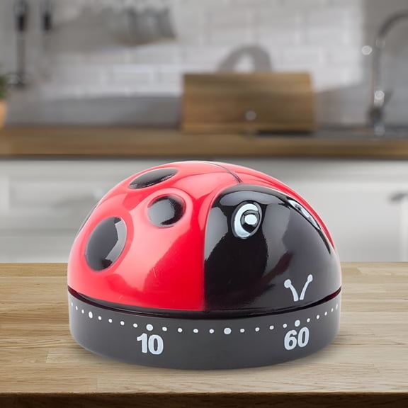 GJX 2026 New Cute Ladybug Kitchen Timer,60 Minutes Mechanical Wind-Up Kitchen Cooking Timer,No Battery Needed Suitable for Kitchen Cooking Baking Housework Labs Timing