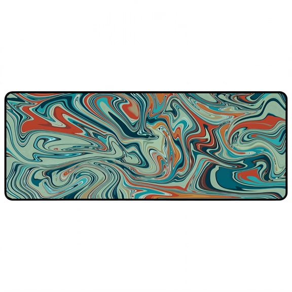 GJX 2026 New Desk Mat Flawless Stitch Track Gaming Mouse Pad Natural Rubber Composition Desk Protector Mat for Office Home Gaming Style1 11.8"X27.6"