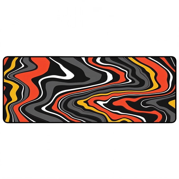 GJX 2026 New Desk Mat Flawless Stitch Track Gaming Mouse Pad Natural Rubber Material Desk Protector Mat Style2 11.8"X27.6" for Gaming Setup Home Office Desk Organization Study Area Work Space