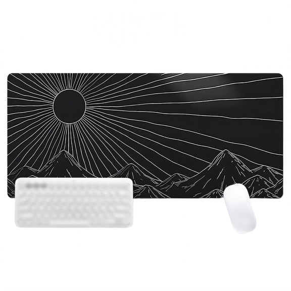 GJX 2026 New Desk Mat Organic Rubber Compound Xxl Mouse Pad Clean-Friendly Mouse Pads for Desk Style2 17.7"X35.4" for Office Workspace Home Office Computer Desk Study