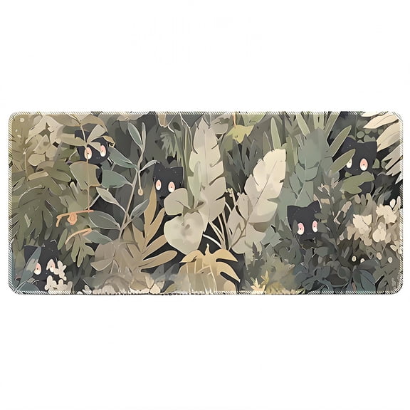 GJX 2026 New Desk Mat Precise Border Stitching Xl Mouse Pad for Gaming Office Home Plant-Based Rubber Keyboard Mats for Desk Style2 11.8"X31.5"