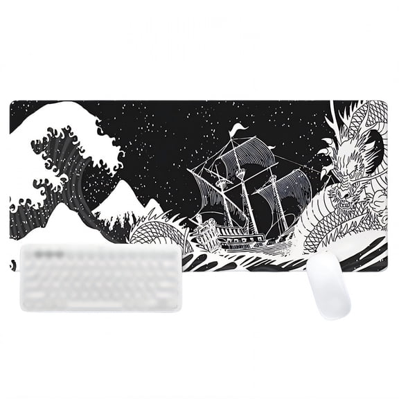 GJX 2026 New Desk Mat Unified Molding Xl Mouse Pad Rubber Fiber Build Computer Mouse Pad Style2 11.8"X31.5" for Office Gaming Computer Setups Desk Protection Workstations.
