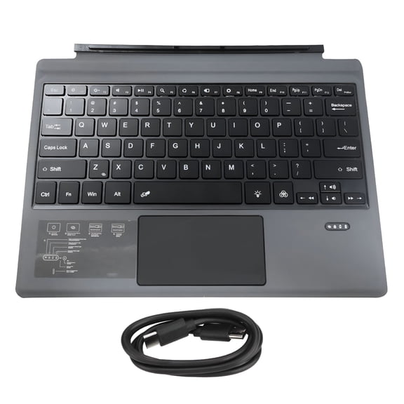GJX 2026 New Detachable Wireless Keyboard,Precision Touchpad,Bluetooth 5.0 Connection,Type C Charging,Ergonomic Design for Enhanced Typing Experience for Office,Home,Travel