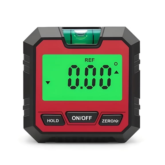 GJX 2026 New Digital Angle Gauge Magnetic Lcd Digital Level Tool,Protractor Inclinometer Level Box,Backlit,Portable Angle Measurement Tool,Battery Operated Angle Finder for Carpentry,Building(Red)