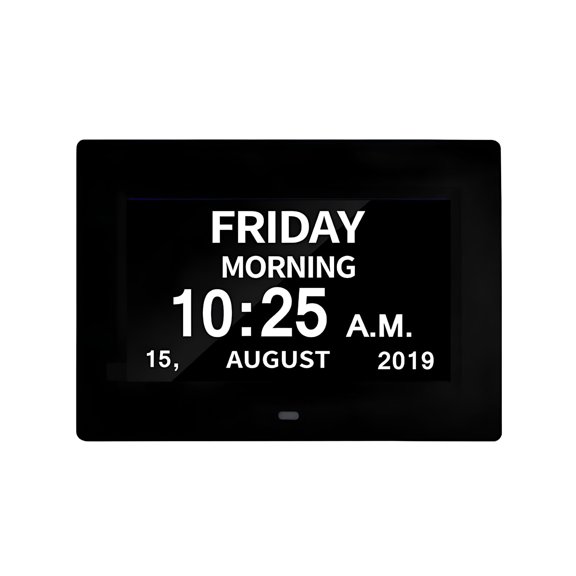 GJX 2026 New Digital Calendar Day Clock - Large Digital Clock with Date and Day of Week for Seniors,Impaired Vision,Elderly,Alzheimer with 12 Alarm Options,12/24H,Am/Pm