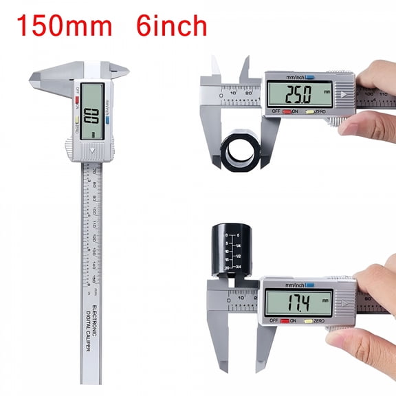 GJX 2026 New Digital Caliper Vernier Micrometer Electronic Ruler Gauge Meter 150Mm 6-Inch for Metalworking, Woodworking, Engineering, Diy Projects