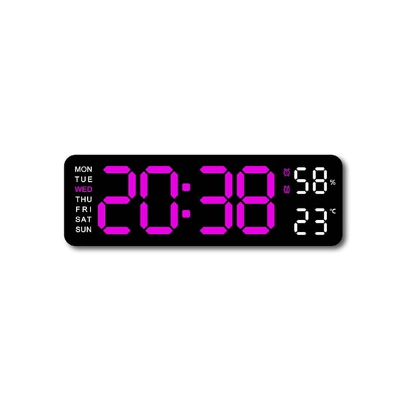 GJX 2026 New Digital Clock Innovative Digital Calendar Clear View Digital Wall Clock Readable Digital Clock with Dual Alarm Functions for Living Rooms Offices Kitchens Bedrooms Study Areas.