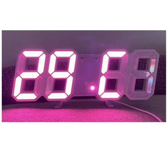 GJX 2026 New Digital Clock Led Digital Calendar with Auto Dimming Feature Voice Controlled Digital Wall Clock with Temperature Display for Living Room Office Bedroom Kitchen Hallway