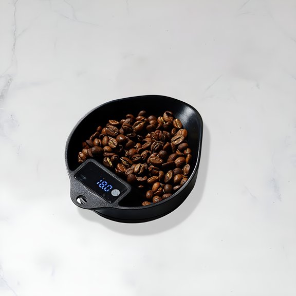 GJX 2026 New Digital Coffee Scale with Removable Bowl & Type-C Charging Coffee Bean Scale - Precision 0.1G Weighing Kit for Coffee Beans and Brewing Accessories (Black)