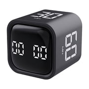 GJX 2026 New Digital Cube Timer Productivity Timer Kitchen Timer Desk Timer 5/10/30/60Min&Custom Countdown Vibration&Adjustable Sound Alarm for Task Work Cooking Kids Studying