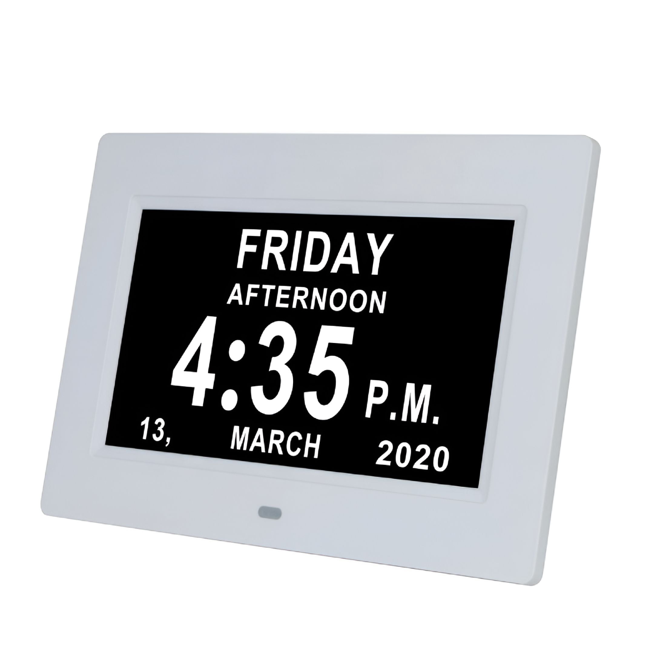 GJX 2026 New Digital Day Calendar Clock - Extra Large Date Day Time of Week Clock with 12 Alarm Options for Seniors,Elderly,Dementia,Alzheimer for Home, Office, Bedroom, Living Room (7-Inch,White)