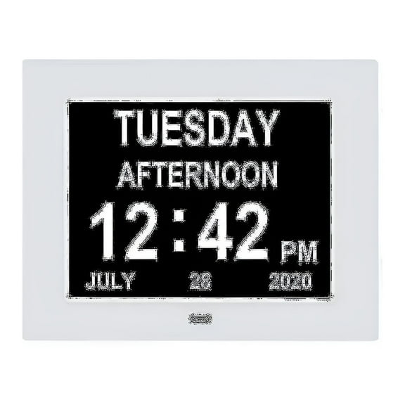 GJX 2026 New Digital Dementia Clock Calendar Clock Day Date Clock Large Display Large Clear Unabbreviated Time and Date