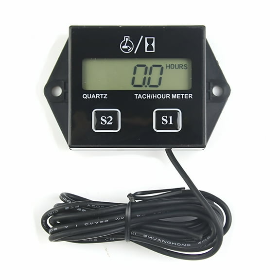 GJX 2026 New Digital Hour Meter Tachometer,Maintenance Reminder,Replaceable Battery,Auto Shut Off,Use for Lawn Mower Tractor Generator Marine Atv Snowmobile and Equipment