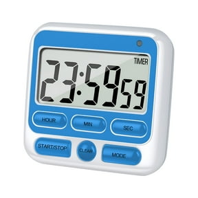 GJX 2026 New Digital Kitchen Timer with Mute/Loud Alarm,Count Up/Down,Kitchen Timer Digital 24 Hour Clock and Alarm Function for Kids Teacher Cooking Sport for Kitchen,Classroom,Home,Exercise,Blue