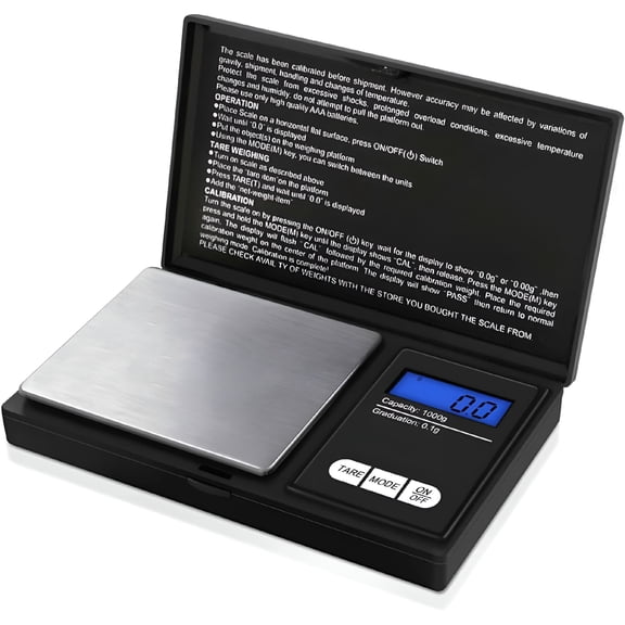 GJX 2026 New Digital Scale 0.1G Accuracy,1000G Small Pocket Scale Jewelry Scale,Weight for Food Ounces and Grams Kitchen Scale,Mg Scale for Powder Medicine Gold Weed,Portable